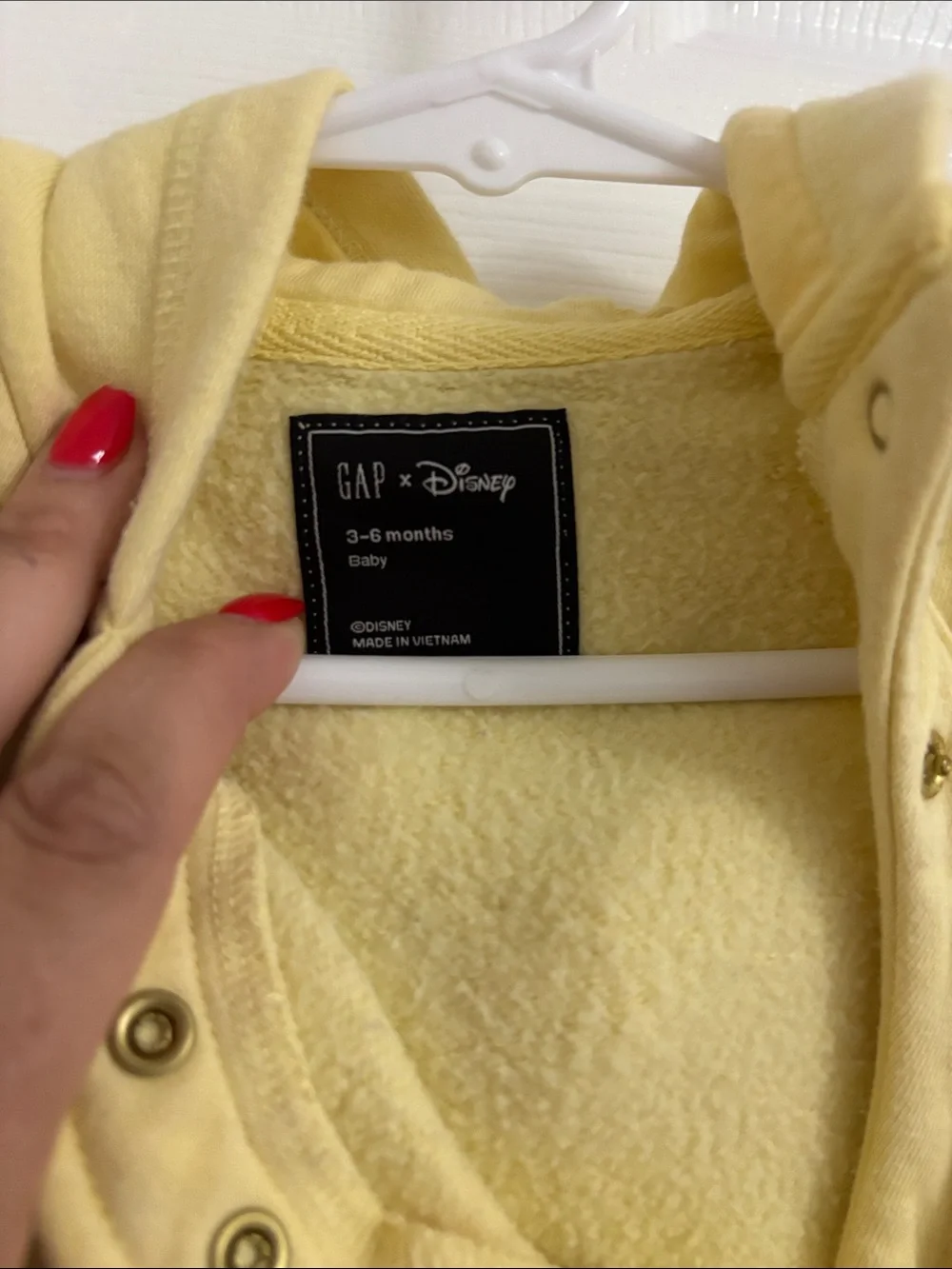 GAP Yellow Minnie Mouse Hooded One-Piece Bodysuit